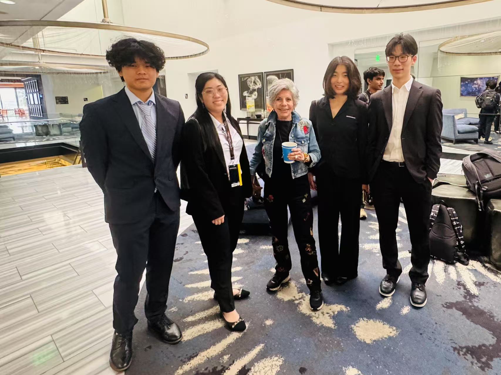 Team with mentor at Space Center Houston
